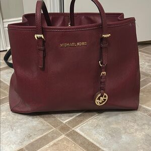 Michael Kors Red Saffiano Leather Tote